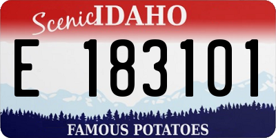 ID license plate E183101