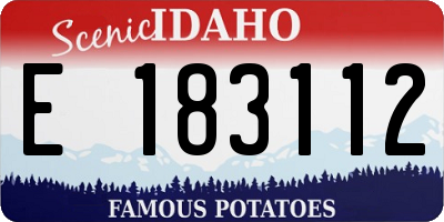 ID license plate E183112