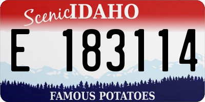 ID license plate E183114