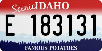 ID license plate E183131