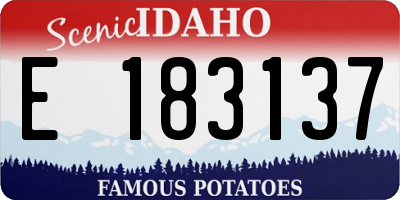 ID license plate E183137