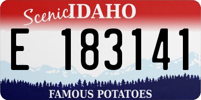 ID license plate E183141