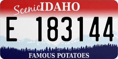 ID license plate E183144