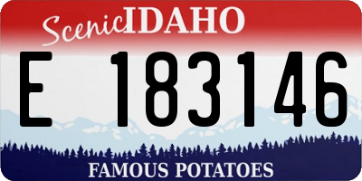 ID license plate E183146