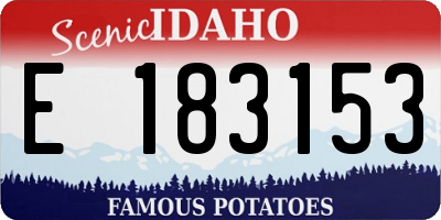 ID license plate E183153