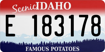 ID license plate E183178