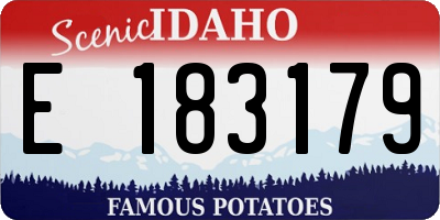 ID license plate E183179