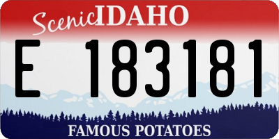 ID license plate E183181