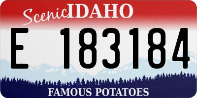 ID license plate E183184