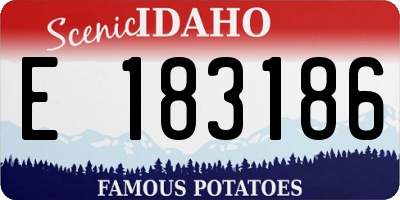 ID license plate E183186