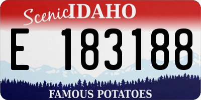ID license plate E183188