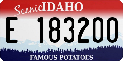 ID license plate E183200