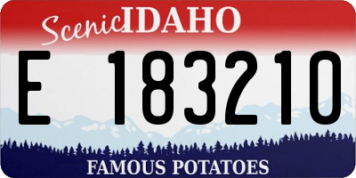 ID license plate E183210