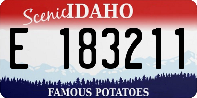 ID license plate E183211