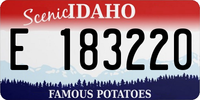 ID license plate E183220
