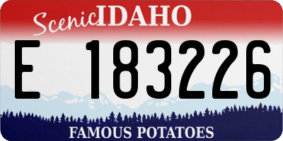 ID license plate E183226