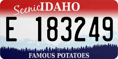 ID license plate E183249