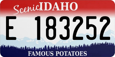 ID license plate E183252