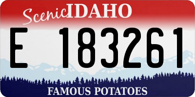 ID license plate E183261