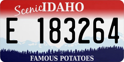 ID license plate E183264