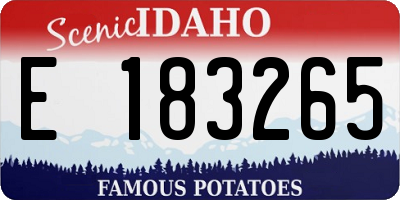 ID license plate E183265