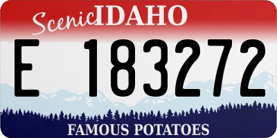 ID license plate E183272