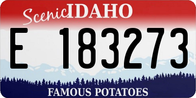 ID license plate E183273