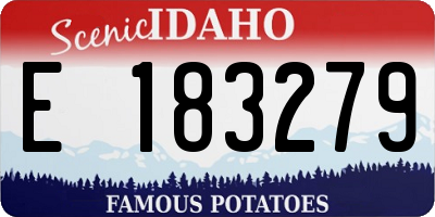 ID license plate E183279