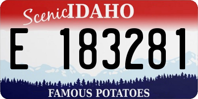ID license plate E183281
