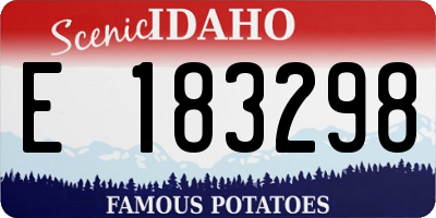 ID license plate E183298