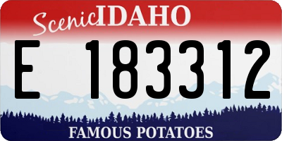 ID license plate E183312