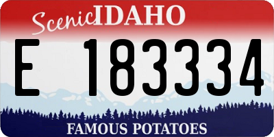 ID license plate E183334