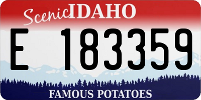 ID license plate E183359