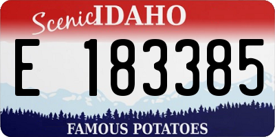 ID license plate E183385