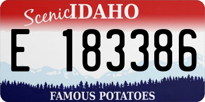 ID license plate E183386