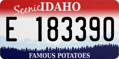ID license plate E183390