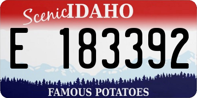 ID license plate E183392