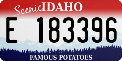 ID license plate E183396