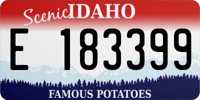 ID license plate E183399