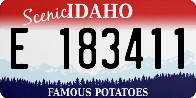 ID license plate E183411