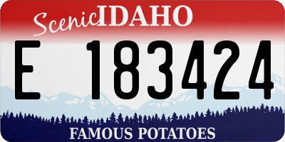 ID license plate E183424