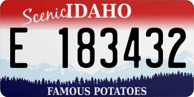 ID license plate E183432