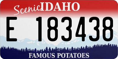 ID license plate E183438