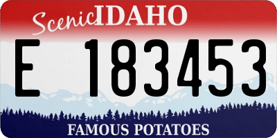 ID license plate E183453