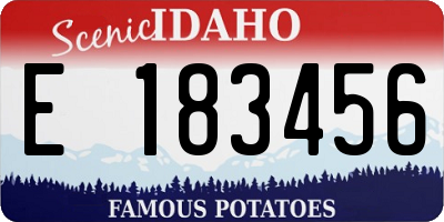 ID license plate E183456