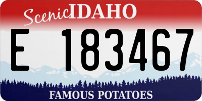 ID license plate E183467