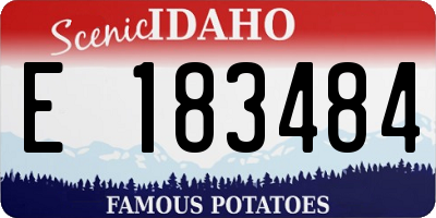 ID license plate E183484