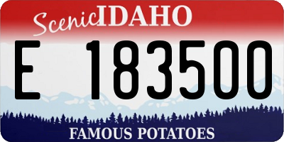 ID license plate E183500