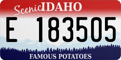 ID license plate E183505