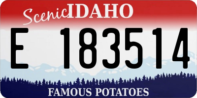 ID license plate E183514